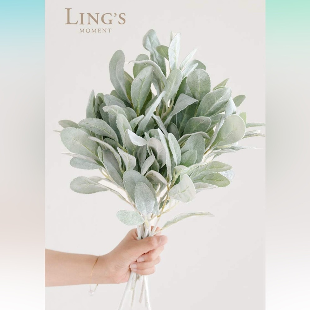Ling's Moment Artificial Flocked Lambs Ear